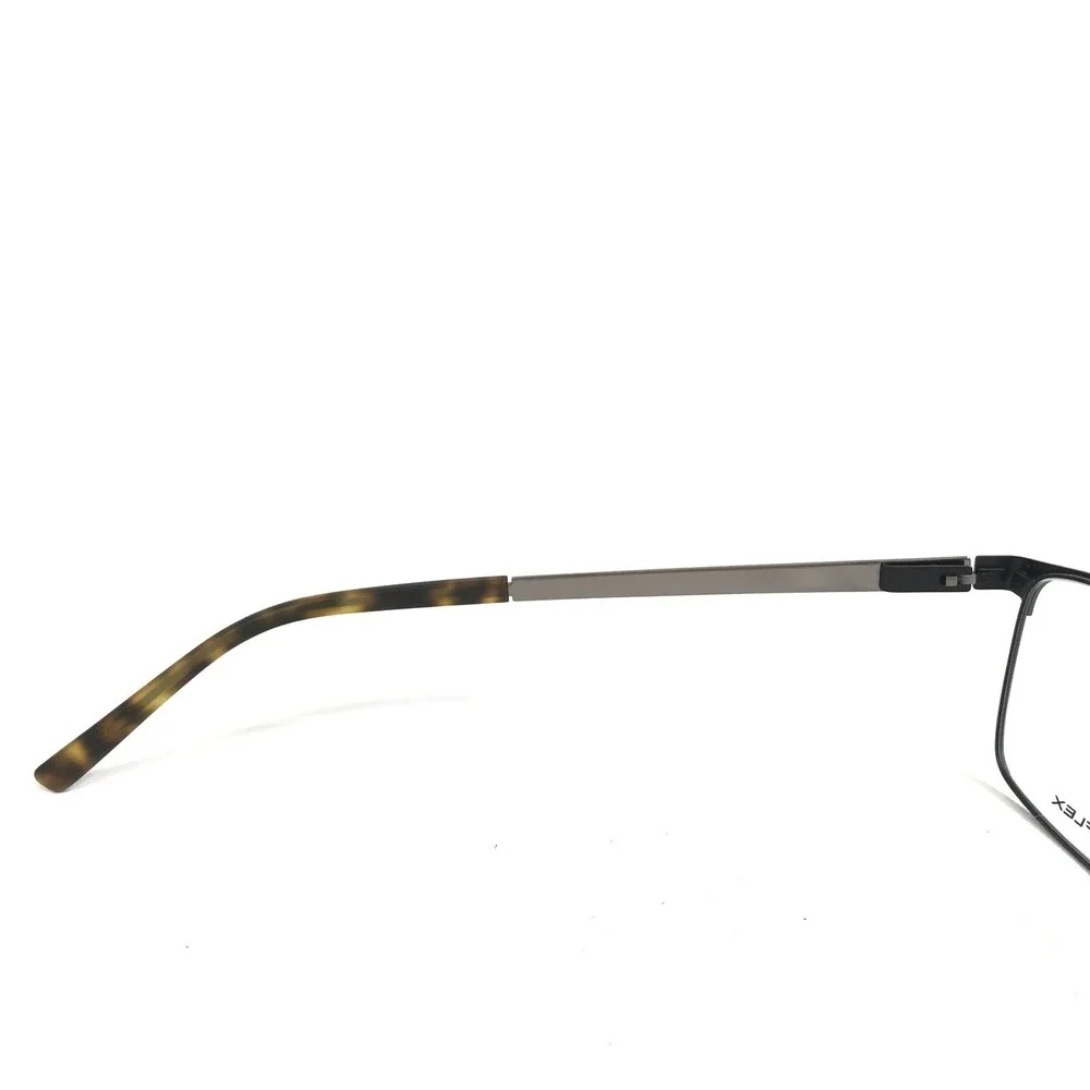 Tech Flex Large Eyeglasses Frames 30148S SP11 Black Silver Square 54-18-145